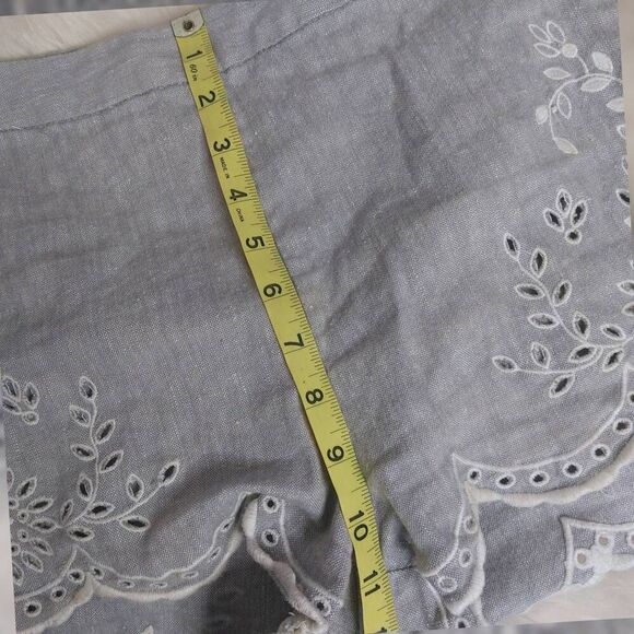 FREE PEOPLE Life's Too Short Eyelet Shorts Gray size 2 - Picture 11 of 11